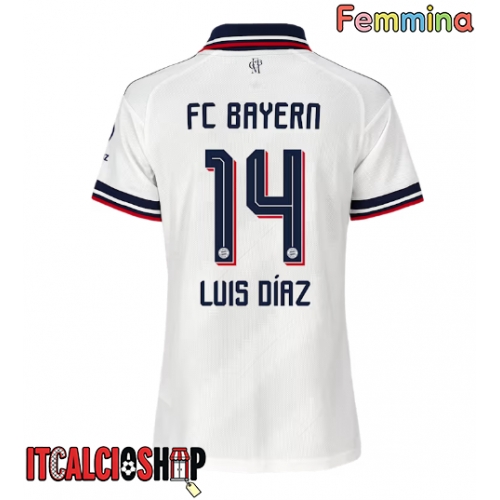 Bayern Munich Luis Diaz #14 Seconda Maglia Femmina 2026-27 Manica Corta